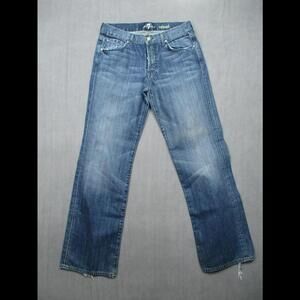 Mens 7 for All Mankind Relaxed Button Fly jeans size 32x32  Ripped Cuffs/ Hem